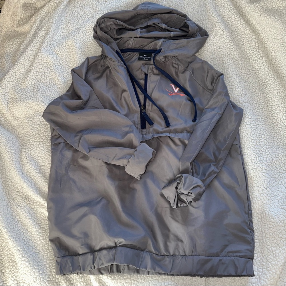 UVA Gray Quarter Zip Windbreaker